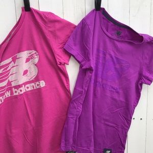 New balance pink & purple t-shirts lot, bundle